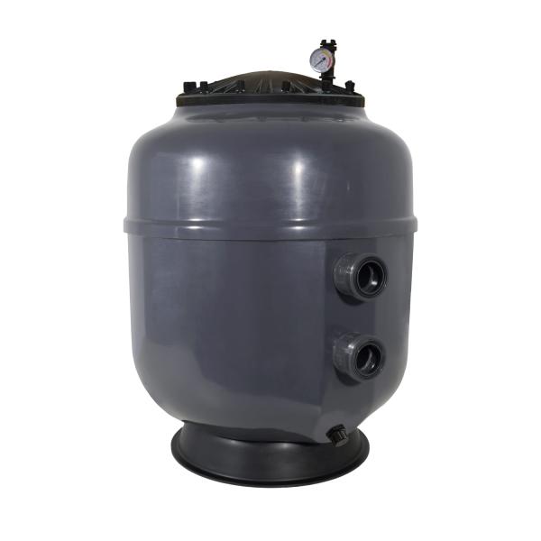 Peraqua Polyester Filter Bregenz 3, d765, 2" Anschluss, Side Mount, schwarzer Flanschdeckel, RAL7024 graphitgrau 7301678